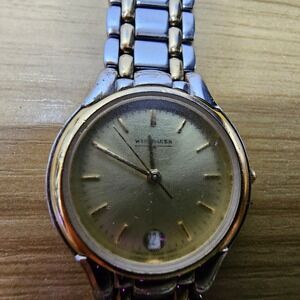 Wittnauer Quartz Watch 7 Jewels Gold Plate Sw2586 Swiss Made